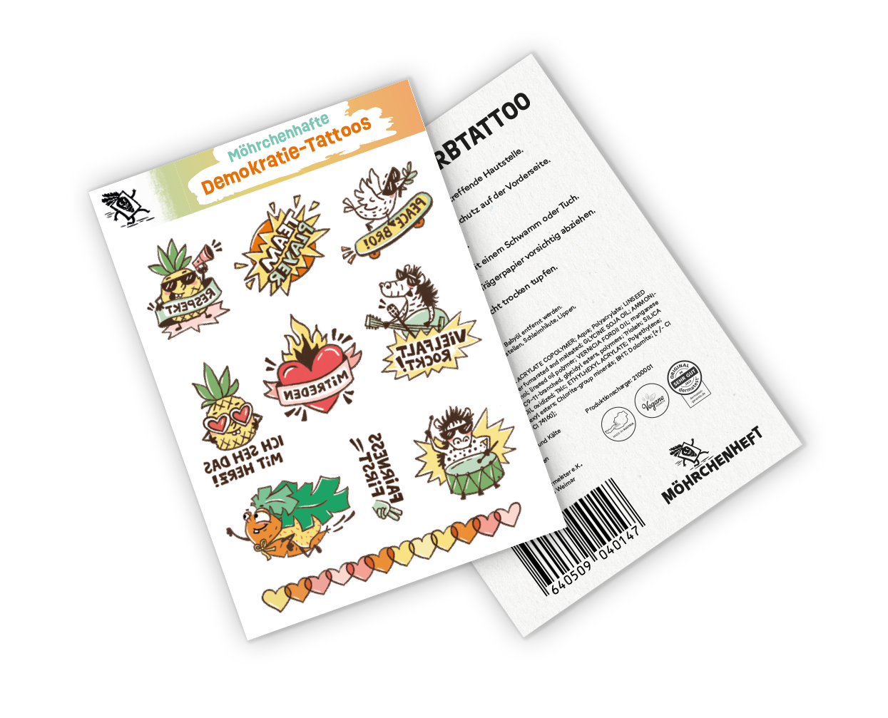 Möhrchen-Tattoobogen Demokratie